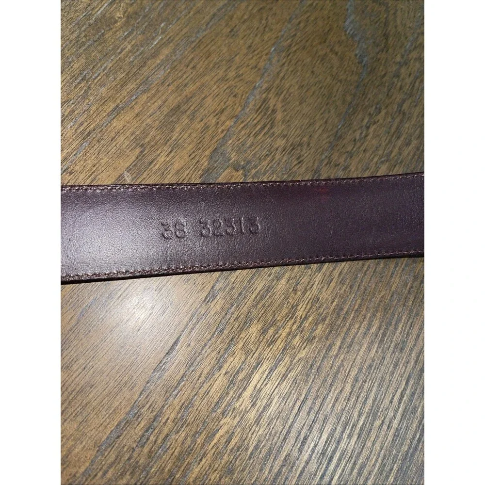 Brighton Belt Size 38 Brown Leather Brass Buckle Classic Vintage USA Made
